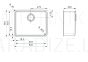 Reginox stainless steel kitchen sink Ohio 50x40 Atomic Grey 54x44cm