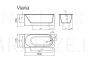 Akmens masas vanna Vispool Viana 1600x715x655