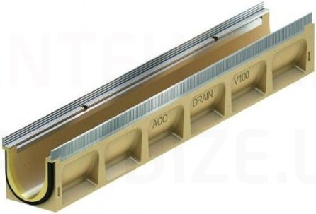 ACO Multiline Seal in lietus kanāls V100S 1m type 2 ar kritumu 0,5%