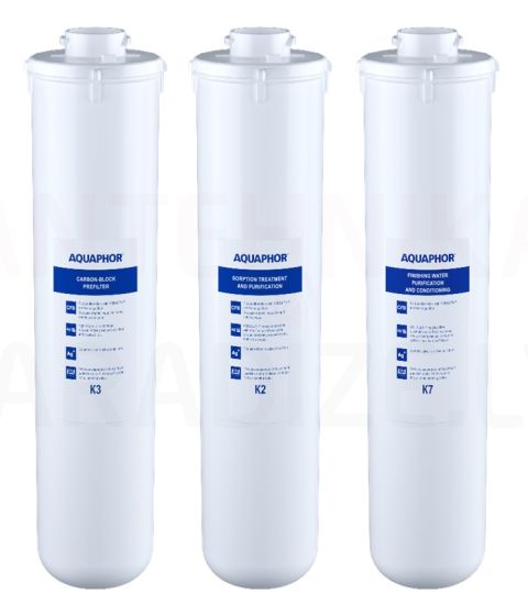 Aquaphor Crystal vandens filtro kasečių rinkinys K3-K2-K7