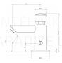 HERZ sink faucet p30 PUSH 030, self-closing