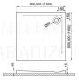 POLIMAT acrylic shower tray GEOS  80x80x4.5