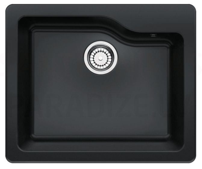FRANKE ceramic kitchen sink SINGLE Black matte 60x50 cm