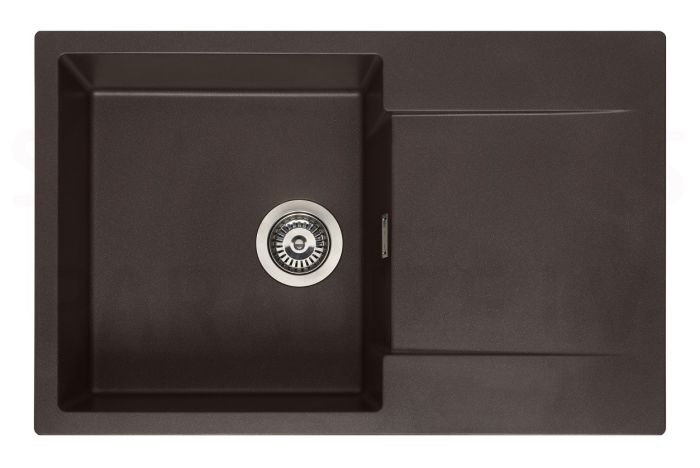 Reginox stone mass kitchen sink Amsterdam 78 Dark Chocolate 78x50cm