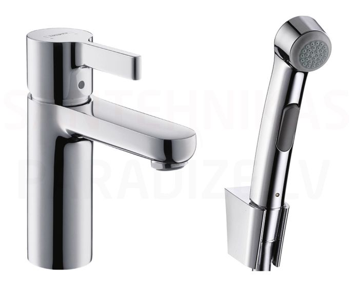 Hansgrohe izlietnes jaucējkrāns ar higiēnas dušu METRIS S