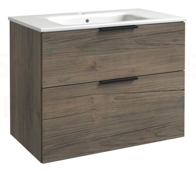 RB GRAND 80 izlietnes skapītis ar izlietni (brūns ozols) 600x800x460 mm
