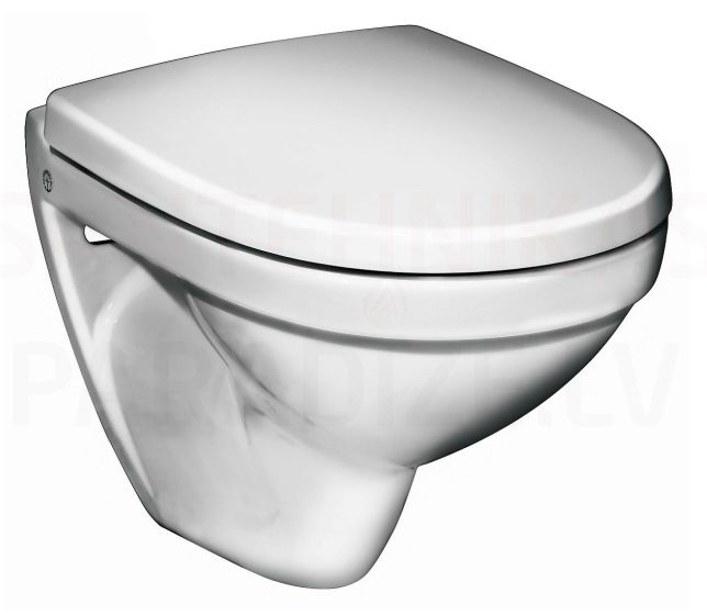 Gustavsberg WC wall mounted toilet 5530 Nautic with solid toilet seat