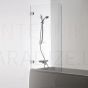 Baltijos Brasta bathtub screen MEDA dark gray or brown 150x80