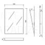 FANECO Spogulis ar rokturi, 800 x 600mm, N08024.S