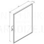 FANECO Mirror with handle, 800 x 600mm, N08024.S