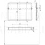 FANECO Spogulis ar rokturi, 390 x 540 x 75, N08026