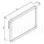 FANECO Spogulis ar rokturi, 390 x 540 x 75, N08026