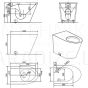 FANECO Stainless steel toilet, floor settled N13012