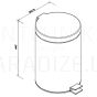 FANECO Atkritumu tvertne ar pedāli, ECO, WBE20JP, 20L