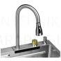 WISENT stainless steel kitchen sink 75х46х22 silver (set)