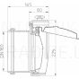 Anti-flood valve DN160, L=164mm