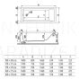 Akrila vanna Cubito  180X80