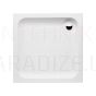 Deep acrylic square shower tray, on-floor, 80x80x8cm, white