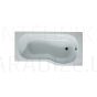 Tigo asymmetric bathtub for installation with panel, right version, without support feet