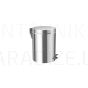 Generic trash bin, polished stainless steel, volume 5 l