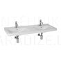 Cubito double washbasin, white, 130x48,5сm