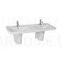 Cubito double washbasin, white, 130x48,5сm