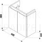 Bathroom vanity unit CUBITO-N 45, without washbasin, chaoa, two doors