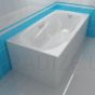 Bath ALMA 170X75 with handles in white steel