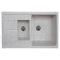 PLATINUM Granīta izlietne KESSAN 7850W balta