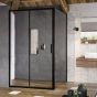 SPECIAL RAVAK shower enclosure set BLIX SLIM BLSDP2-120 (R) black + glass Transparent