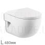 Toilet Meridian Compact, wall-mounted, 360x480 mm, white