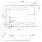 Roltechnik side panel for bathtub AMORE 1200x580