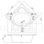 Roltechnik akrila stūra vanna FLORA NEO 1200x1200