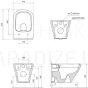 5 in 1 Wall mounted toilet set Ravak Classic RimOff + KKPOL