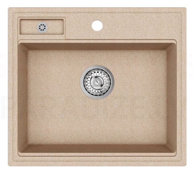 HELIKA akmens masas virtuves izlietne QUADRO (W) 550 Beige 56x50 cm