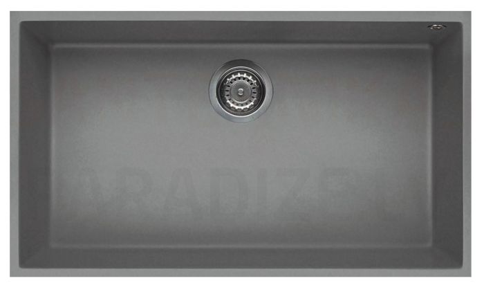 ELLECI stone mass kitchen sink QUADRA 130 UNDERMOUNT Light grey 76x44 cm