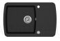 HELIKA akmens masas virtuves izlietne LIRA (AWP) 800 Black Metallic 78x50 cm