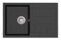 HELIKA akmens masas virtuves izlietne TESA (AWP) 800 Black Metallic 78x50 cm
