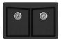 HELIKA akmens masas virtuves izlietne ARCA (AWP) 850 Black Metallic 84x56 cm