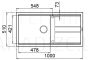 ELLECI кухонная раковина из каменной массы BEST 480 Aluminium 100x51 см