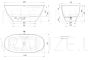 PAA stone mass bathtub PERLA 160 1600x750x600