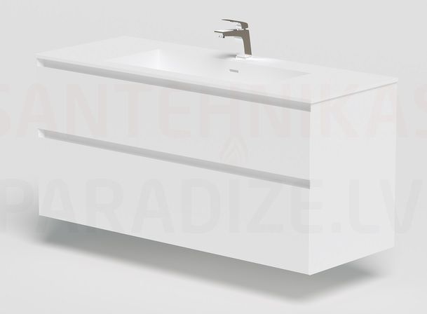 KAME izlietnes skapītis LOFT 120 (matēti balta)
