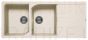 ELLECI akmens masas virtuves izlietne EGO 500 Bianco Antico 116x50 cm