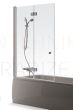 Baltijos Brasta bathtub screen BERTA dark gray or brown 150x90