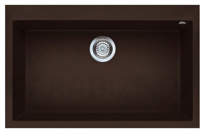 ELLECI akmens masas virtuves izlietne QUADRA 130 Espresso 79x50 cm