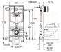 GROHE WC komplekts 7in1 iebūvējamais rāmis + poga Scate Cosmo + KKPOL pods Selene ar SC vāku (balts)
