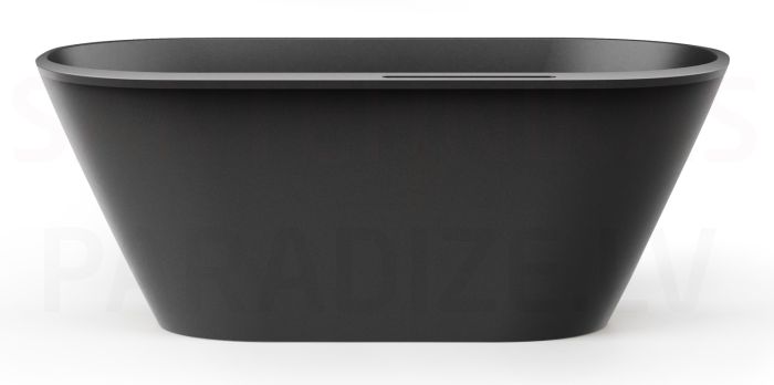 PAA SILKSTONE bathtub DECO RIM GRAPHITE 1660x810x630