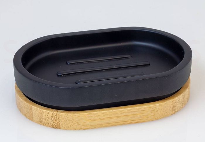 DUSCHY soap dish Wood (black)