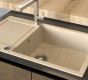 HELIKA akmens masas virtuves izlietne TESA PLUS (AW) 850 Beige 86x50 cm