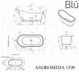 BLU akmens masas vanna ANDROMEDA 1600